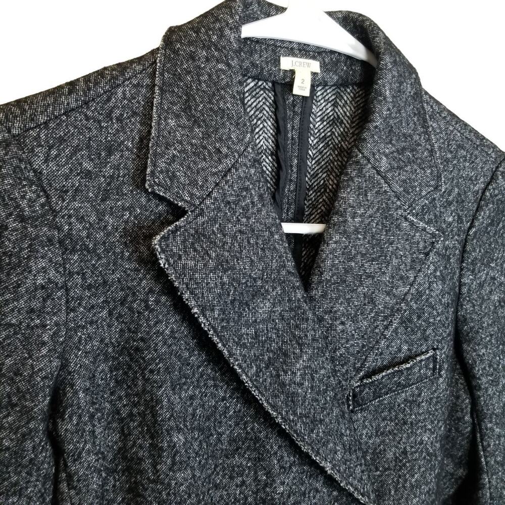 J. Crew Womens Thandie Wool Blazer Sz 2 Career Corp Dark Academia Preppy Capsule - Picture 6 of 9